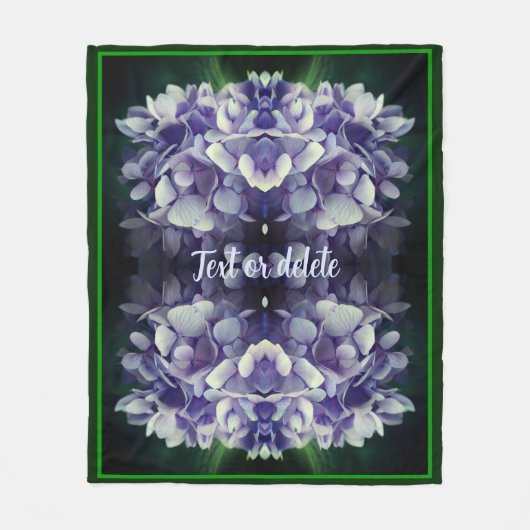 Couverture Polaire Blue Hydrangea Petals Abstrait Personnalisé (Devant)