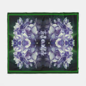 Couverture Polaire Blue Hydrangea Petals Abstrait Personnalisé (Devant (Horizontal))