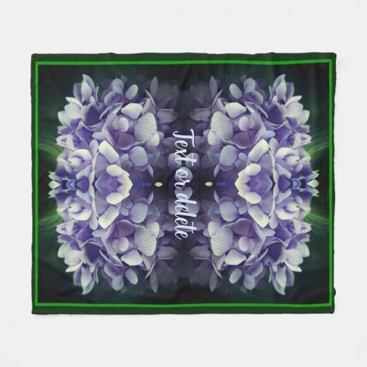Couverture Polaire Blue Hydrangea Petals Abstrait Personnalisé (Devant (Horizontal))