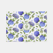Couverture Polaire Blue Hydrangeas (Devant (Horizontal))
