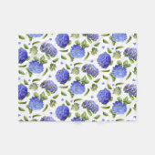 Couverture Polaire Blue Hydrangeas (Devant (Horizontal))