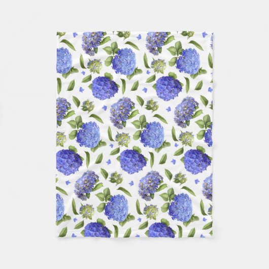 Couverture Polaire Blue Hydrangeas (Devant)