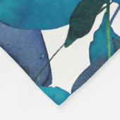 Couverture Polaire Blue Indigo Floral Flowers Élégant Shabby Chic (Coin)