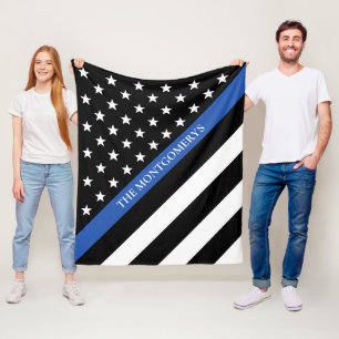 Couverture Polaire Blue Line mince maintiennent l'ordre le nom de