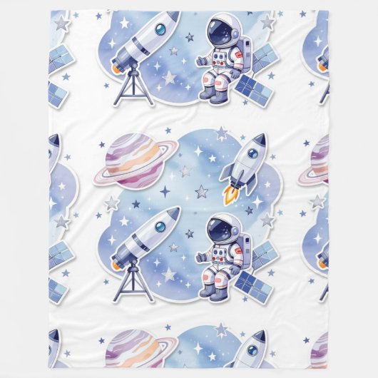 Couverture Polaire Blue little astronaut stylish Blanket New Home (Devant)