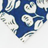 Couverture Polaire Blue Mallow, William Morris motif, (Coin)