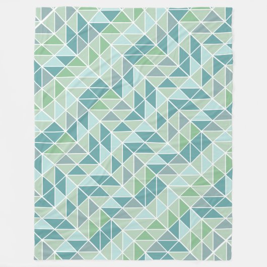 Couverture Polaire Blue Modern Mint Abstrait Triangle Motif (Devant)
