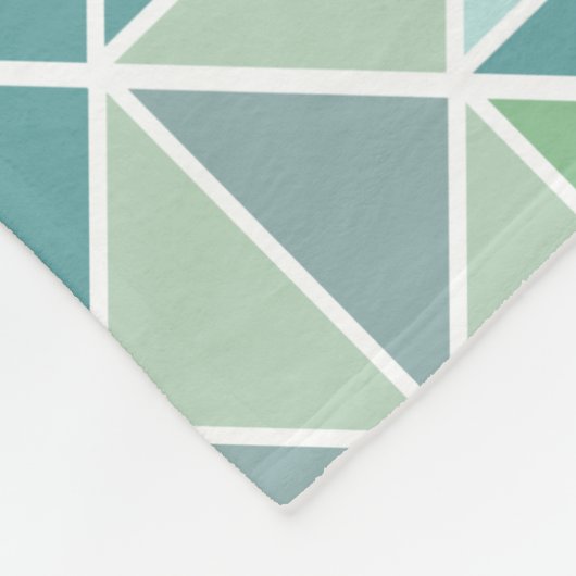 Couverture Polaire Blue Modern Mint Abstrait Triangle Motif (Coin)