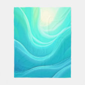 Couverture Polaire Blue Ocean Serenity Waves Abstrait Design (Devant)
