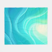 Couverture Polaire Blue Ocean Serenity Waves Abstrait Design (Devant (Horizontal))
