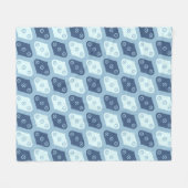 Couverture Polaire Blue Oval Seed Round Water Droplet Motif moderne (Devant (Horizontal))