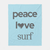 Couverture Polaire Blue Peace Love Beach - Coastal Surfer Life Cozy (Devant)