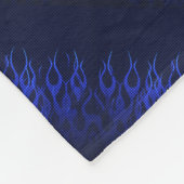 Couverture Polaire Blue Racing Flames on Carbon Fiber (Coin)