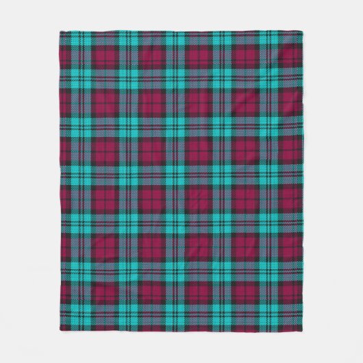 Couverture Polaire Blue Red Campbell Tartan Blackwatch Plaid (Devant)