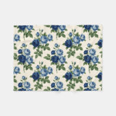 Couverture Polaire Blue Rose Floral Pattern (Devant (Horizontal))
