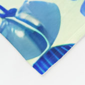 Couverture Polaire Blue Sea Shells Ocean Motif (Coin)
