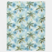 Couverture Polaire Blue Skies Tropical Island Palm Trees   (Devant)