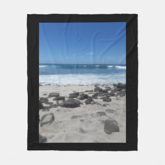 Couverture Polaire Blue Sky Ocean Lava Rocks (Devant)