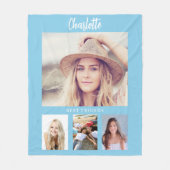 Couverture Polaire Blue sky photo collage fille amis (Devant)