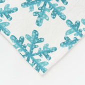 Couverture Polaire Blue Snowflake Motif hiver (Coin)