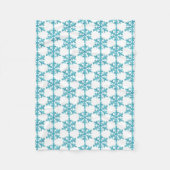 Couverture Polaire Blue Snowflake Motif hiver (Devant)