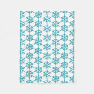 Couverture Polaire Blue Snowflake Motif hiver