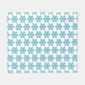 Couverture Polaire Blue Snowflake Motif moderne hiver (Devant (Horizontal))