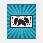 Couverture Polaire Blue Sunburst DJ Tourne-disque Musique (Devant)