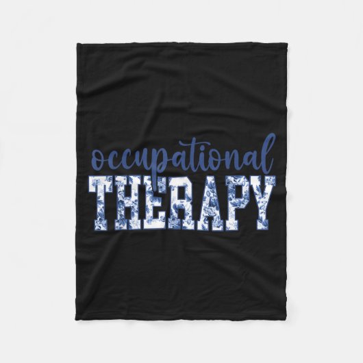 Couverture Polaire Blue Toile Wildflower Occupational Therapy Ot Flor (Devant)