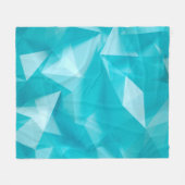 Couverture Polaire Blue, turquoise background with crystals, triangle (Devant (Horizontal))