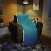 Couverture Polaire Blue Turquoise Ombre Moderne