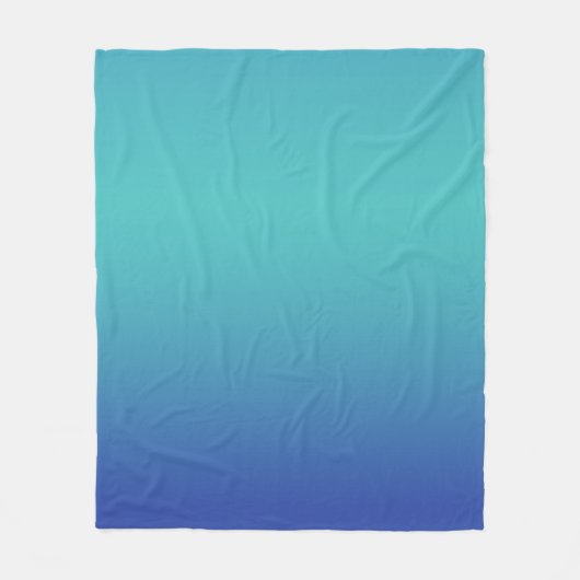 Couverture Polaire Blue Turquoise Ombre Moderne (Devant)