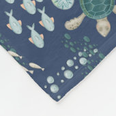 Couverture Polaire Blue Under the Sea Coral Octopus Whale Shark Name (Coin)