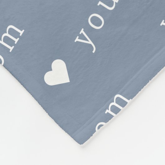 Couverture Polaire Blue We Love You Mom Photo Keepsaké (Coin)