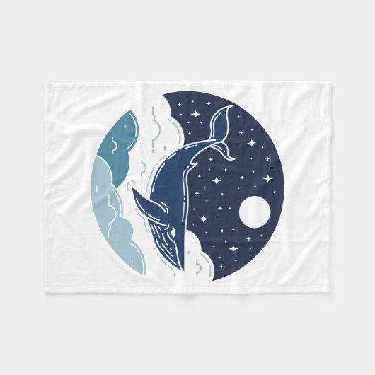 Couverture Polaire Blue Whale Dream (Devant (Horizontal))