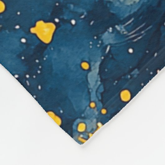 Couverture Polaire Blue Yellow Starry Sky (Coin)
