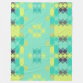 Couverture Polaire blue yellow turquoise yellow and aqua  (Devant)