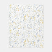 Couverture Polaire Blue Yellow Wildflower Pattern (Devant)