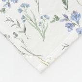 Couverture Polaire Blue Yellow Wildflower Pattern (Coin)