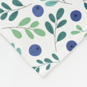Couverture Polaire Blueberries à Motif Feuille vert (Coin)