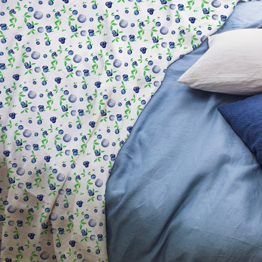 Couverture Polaire Blueberry aquarelle motif fille mignonne