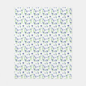 Couverture Polaire Blueberry aquarelle motif fille mignonne (Devant)