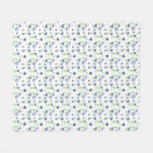 Couverture Polaire Blueberry aquarelle motif fille mignonne (Devant (Horizontal))