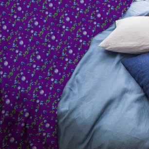Couverture Polaire Blueberry aquarelle motif mignon fille violet