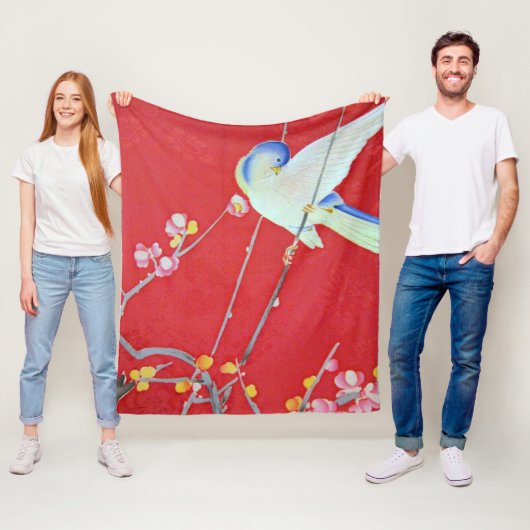 Couverture Polaire Bluebird avec Plum Tree, Japonais (En situation)