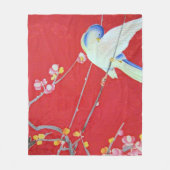 Couverture Polaire Bluebird avec Plum Tree, Japonais (Devant)