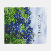 Couverture Polaire Bluebonnets Blue Flowers Texas texan Floral (Devant (Horizontal))