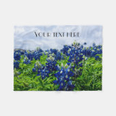 Couverture Polaire Bluebonnets Blue Flowers Texas texan Floral (Devant (Horizontal))