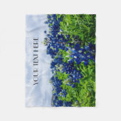 Couverture Polaire Bluebonnets Blue Flowers Texas texan Floral (Devant)