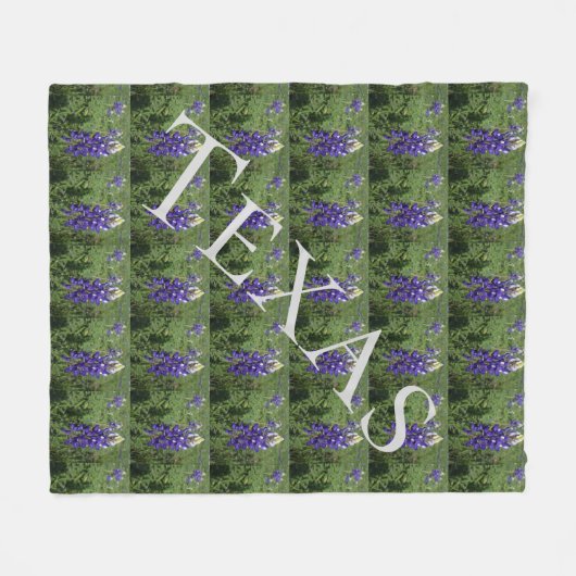 Couverture Polaire Bluebonnets de Texas "édredon " (Devant (Horizontal))